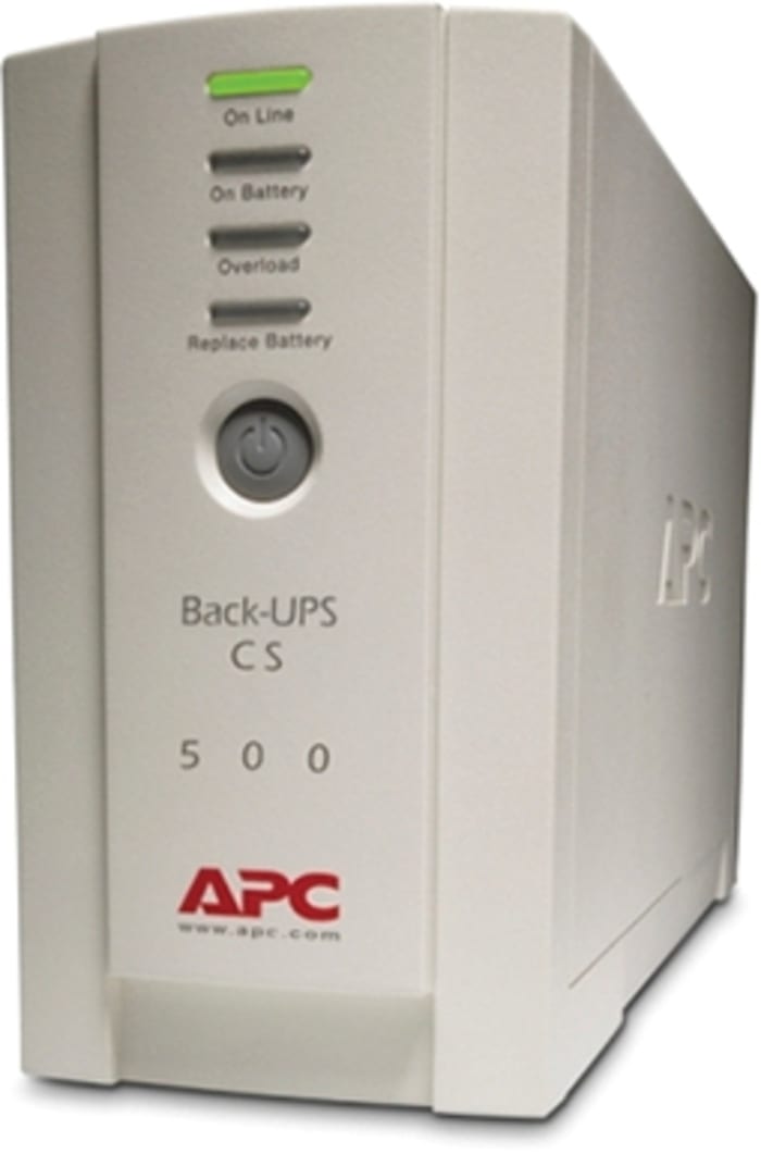 Fuente de alimentación ininterrumpida Back-UPS CS, 500VA, 300W, 230V, 6 salidas, montaje independiente, alim. 180