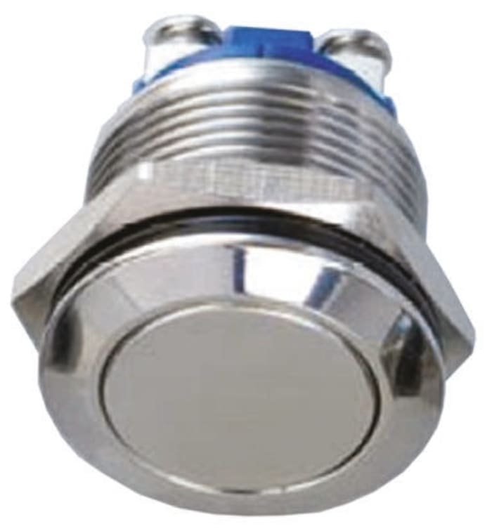 EOZ Push Button Switch, Momentary, Panel Mount, 19.2mm Cutout, SPST, 36V dc, IP65
