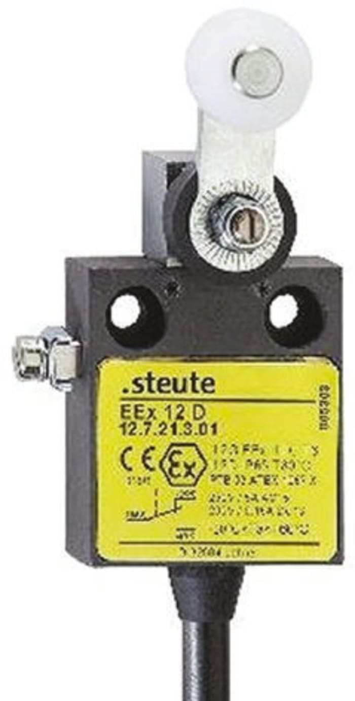 Steute Plunger Limit Switch, NO/NC, IP65, Aluminium Alloy Housing, 250V ac Max, 5A Max