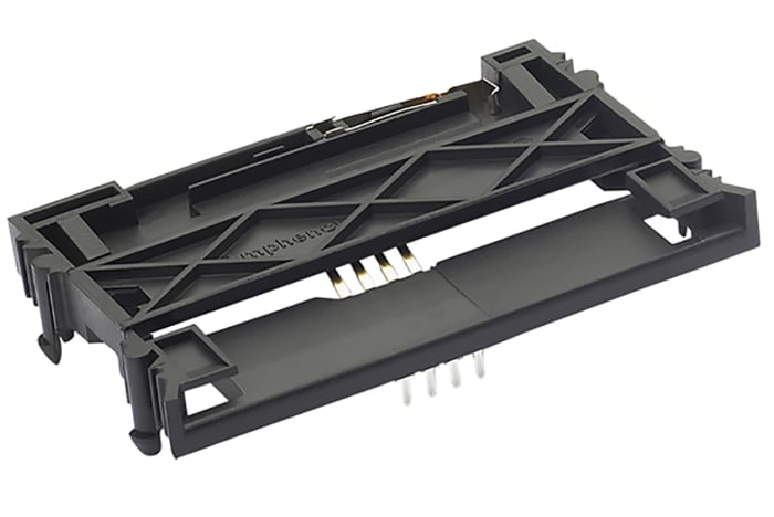 Conector para tarjeta de memoria Smart Amphenol Industrial de 8 contactos, Montaje en orificio pasante