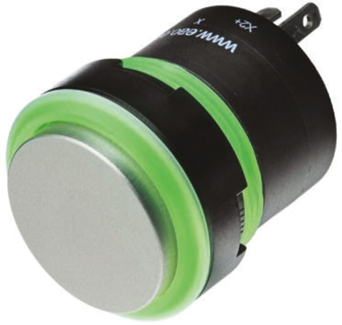 EAO 84 Series Silver Momentary Push Button Head, 22.5 mm Cutout, IP67