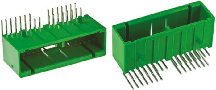 JAE IL-AG5 Series Right Angle Through Hole PCB Header, 22 Contact(s), 2.5mm Pitch, 2 Row(s), Shrouded