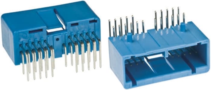 JAE IL-AG5 Series Right Angle Through Hole PCB Header, 22 Contact(s), 2.5mm Pitch, 2 Row(s), Shrouded
