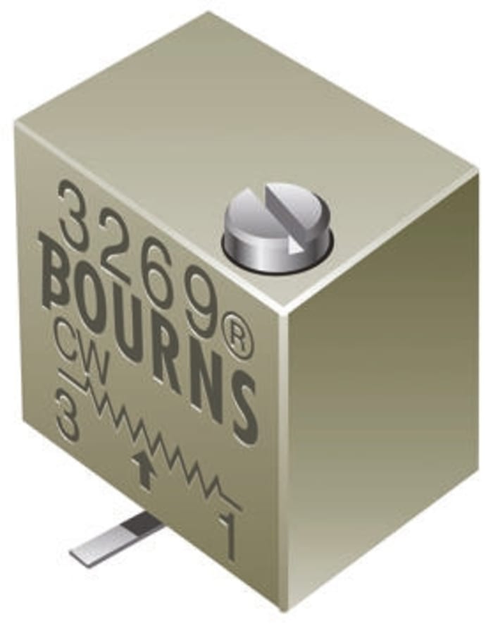 10kΩ, SMD Trimmer Potentiometer 0.25W Top Adjust Bourns, 3269