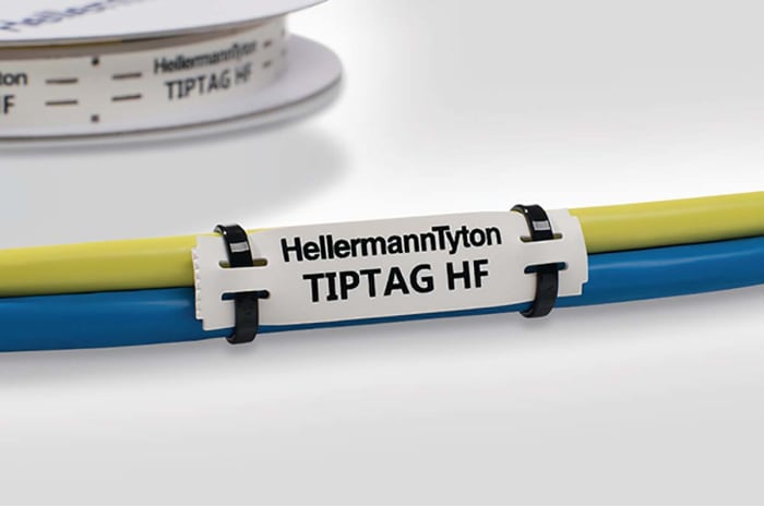 HellermannTyton TIPTAG White Cable Labels, 65mm Width, 15mm Height, 190 Qty