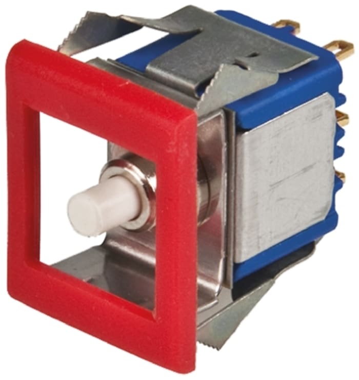 185cd U16 Apem Apem Single Pole Double Throw Spdt Momentary Miniature Push Button Switch Ip65 12 5 X 15mm Panel Mount 30v Dc 693 1345 Rs Components