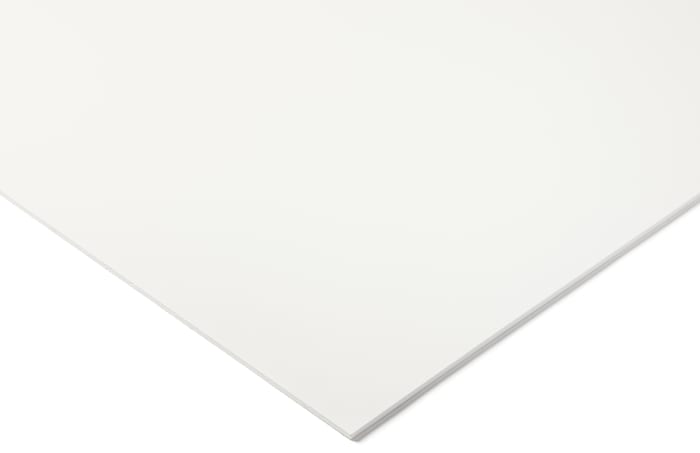 RS PRO White Plastic Sheet, 1.22m x 1.22m x 6mm