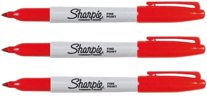 S0810940 Sharpie, Sharpie Fine Tip Red Marker Pen, 696-1816