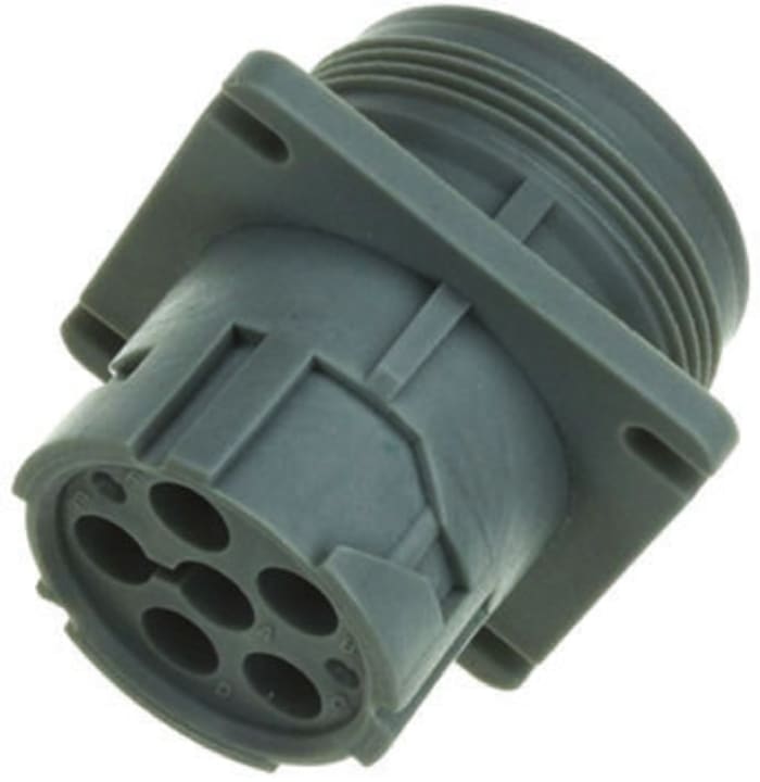 Amphenol Industrial Circular Connector, 6 Contacts, Panel Mount, Socket, Male, AHD Series