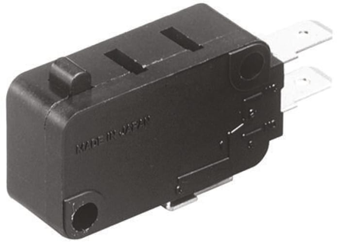 Panasonic Pin Plunger Microswitch, Tab Terminal, 16 A @ 250 V ac, SPDT