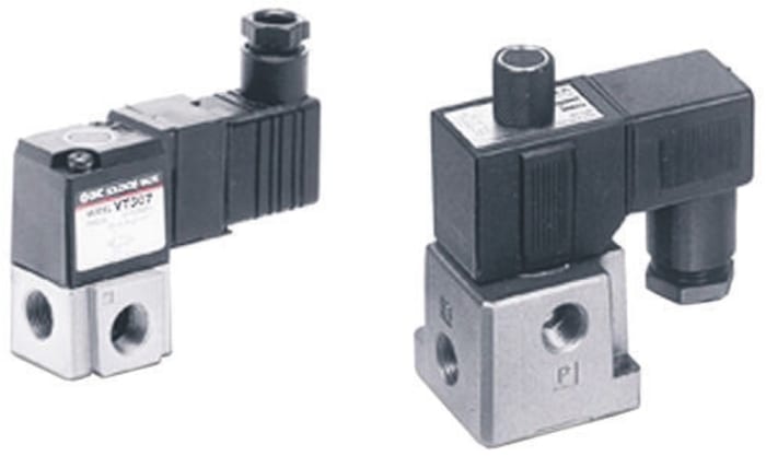 SMC 3/2 Pneumatic Control Valve - Spring/Solenoid G 1/4 VT307 Series 24V dc