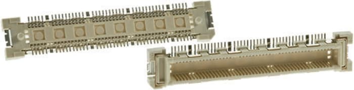 Hirose FunctionMAX FX10 Series Straight Surface Mount PCB Header, 168 Contact(s), 0.5mm Pitch, 2 Row(s)