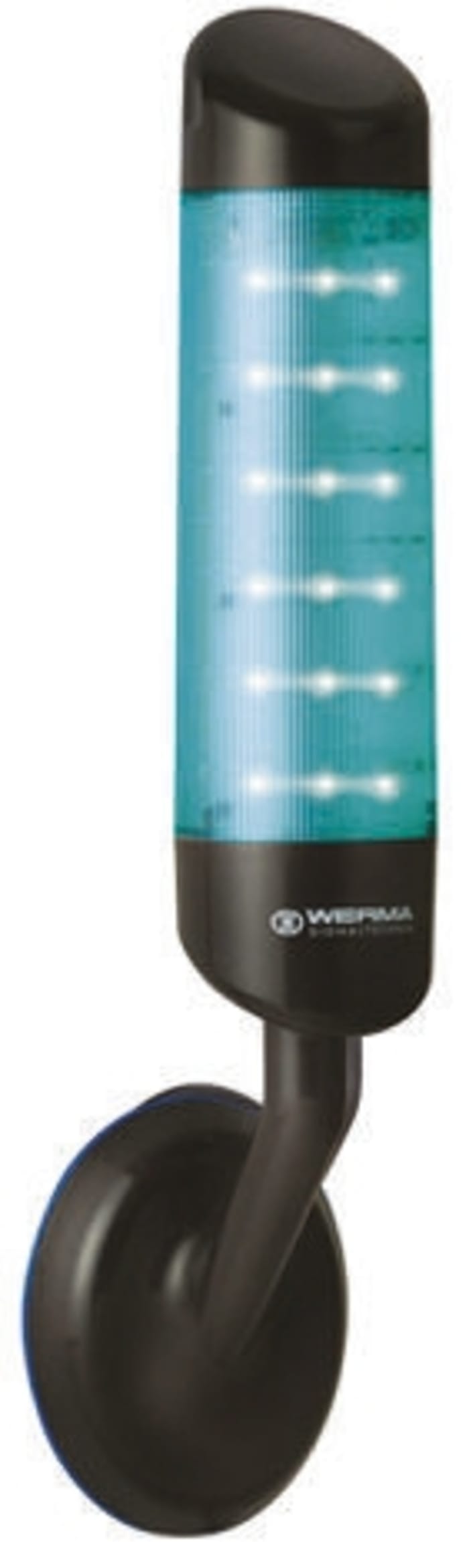 Werma Kompakt Series Clear Buzzer Signal Tower, 3 Lights, 24 V dc, Wall Mount