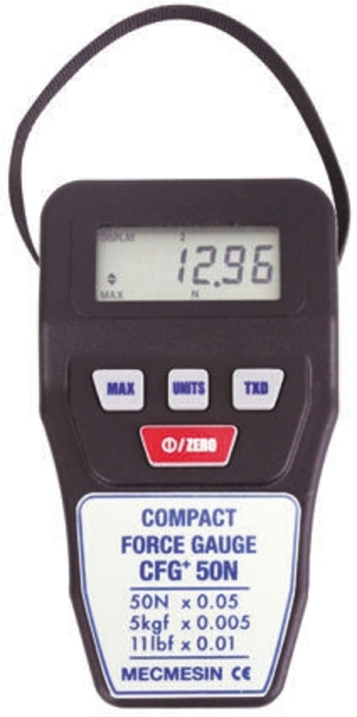 Dynamomètre Mecmesin, rés. 0,05 N, sortie RS232