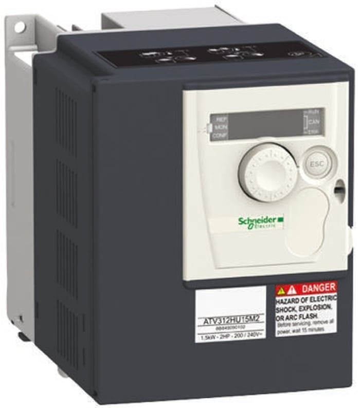 Schneider Electric Inverter Drive, 1.5 kW, 1 Phase, 230 V, 15.8 A, ALTIVAR 312 Series