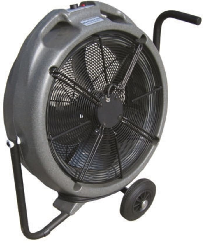 ebm-papst Mancooler Floor, Heavy Duty Fan 8500m³/h 500mm blade diameter 115 V with plug: Type G - British 3-pin