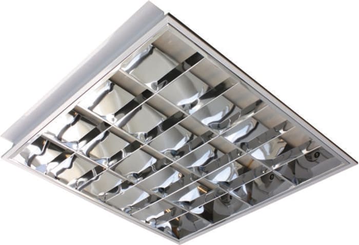 Knightsbridge 18 W Fluorescent Batten Light, 230 V Recessed, 4 Lamp, 595 mm Long, IP20