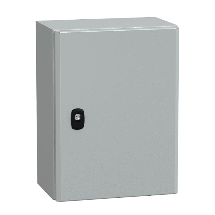 Caja de pared Schneider Electric Spacial S3D de Acero Gris, con placa de montaje, 400 x 300 x 200mm, IP66