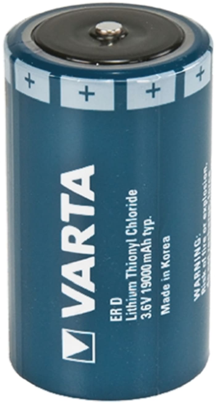 Pile D 3.6V Lithium Thionyle Chloride Varta, 19Ah