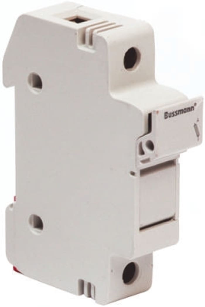 Porte-fusible monté sur rail Cooper Bussmann taille 10 x 38mm 30A 690V c.a. Avec Voyant