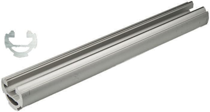 Bosch Rexroth Silver Aluminium Round Tube, 10mm Groove, 2000mm Length, Dia. 28mm, Series EcoShape