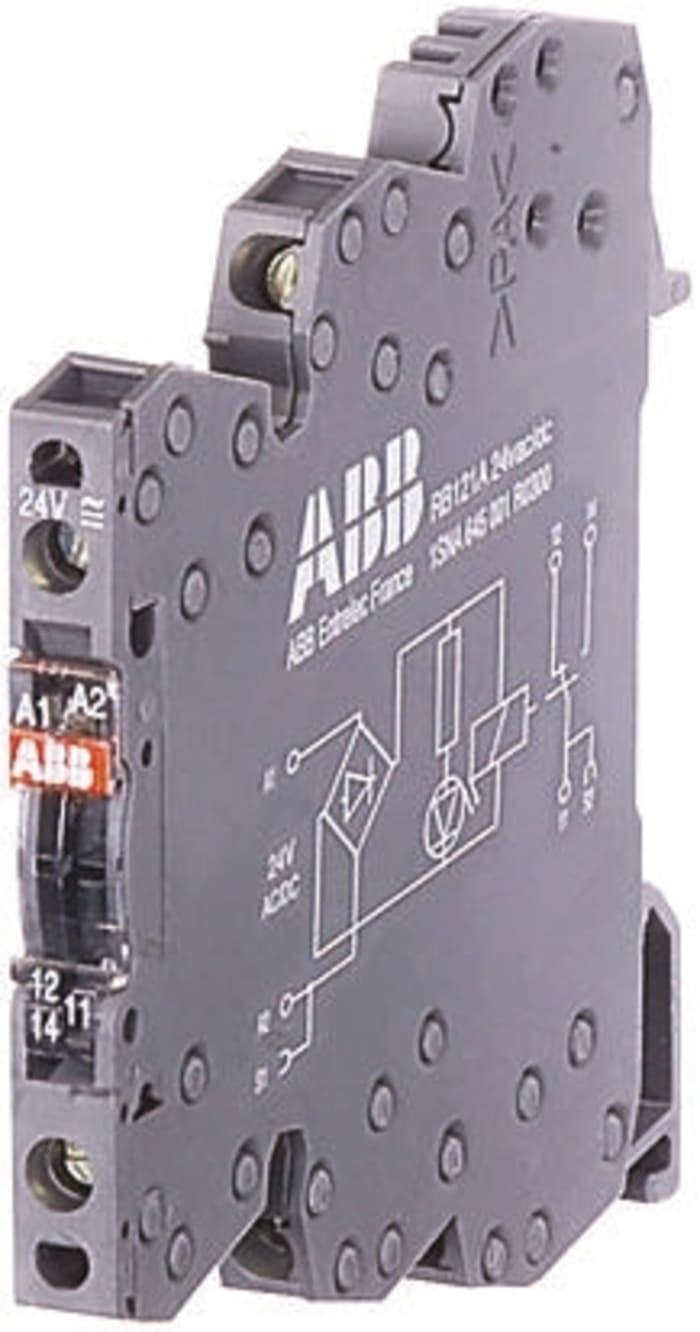 Relais statique ABB, Rail DIN, 24 V c.c.