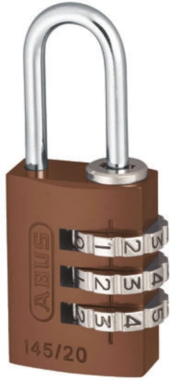 ABUS Combination Aluminium, Steel Safety Padlock, 3mm Shackle, 20mm Body