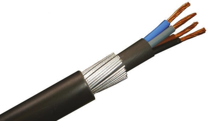 RS PRO, 50m 4 Core PVC Power Cable +90°C
