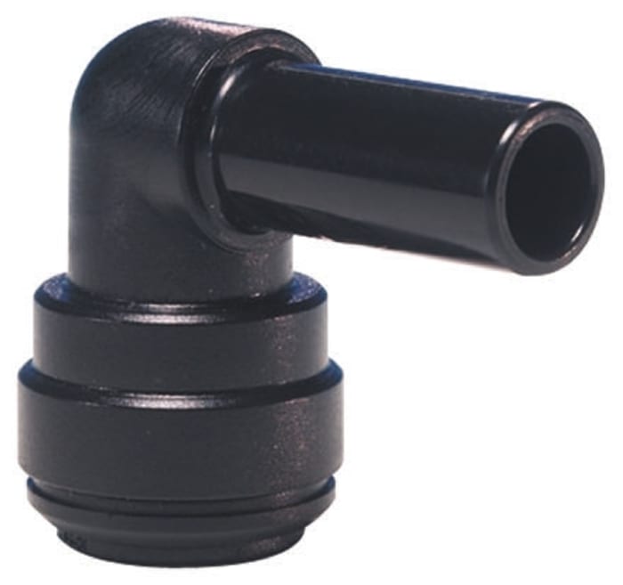 John Guest PM Series Elbow Tube-toTube Adaptor, Push In 10 mm to Push In 10 mm, Tube-to-Tube Connection Style