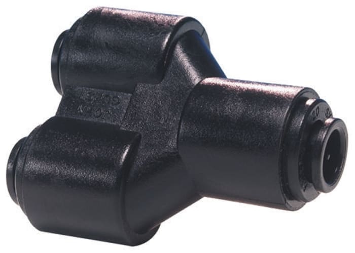 John Guest PM Series Y Tube-to-Tube Adaptor, Push In 8 mm to Push In 8 mm, Tube-to-Tube Connection Style
