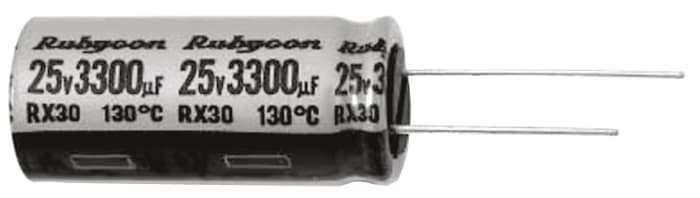 Rubycon 47μF Aluminium Electrolytic Capacitor 50V dc, Radial, Through Hole - 50RX3047M8X11.5