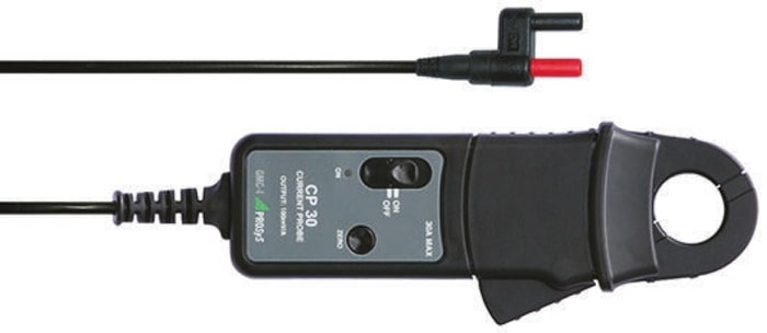 GMC-I Prosys CP- 30 Current Clamp, 30A DC Max, AC/DC Adapter, 30A ac AC Max, Current Output