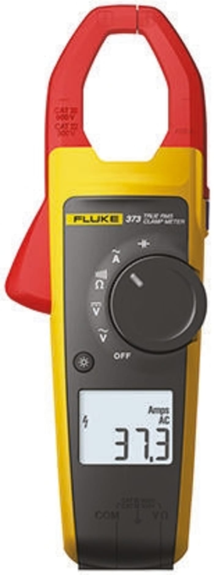 Pinza amperimétrica  Fluke 373, corriente máx. 600A ac, CAT III 600V