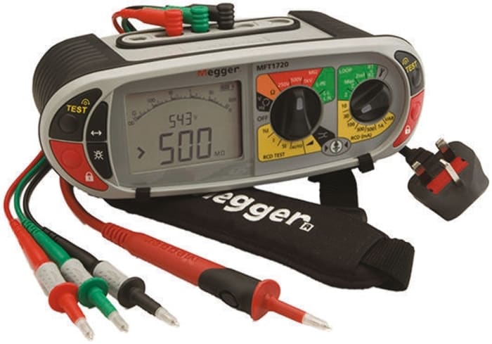 Megger MFT1720 Electrical Tester, 250 V, 500 V, 1000 V With UK Mains