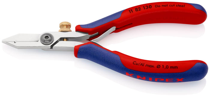 Knipex 11 82 130 Series Stripping scissors for electronics, 0,03 mm² Min, 1 mm² Max, 130 mm Overall
