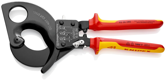 Knipex 95 36 VDE 1000V Insulated Ratchet Cable Cutters
