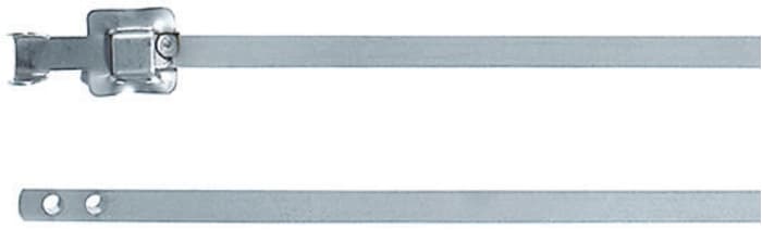 HellermannTyton Cable Tie, Releasable, 330mm x 5 mm, Metallic 316 Stainless Steel, Pk-100