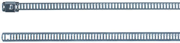 HellermannTyton Cable Tie, Ladder, 630mm x 7 mm, Metallic 316 Stainless Steel, Pk-100