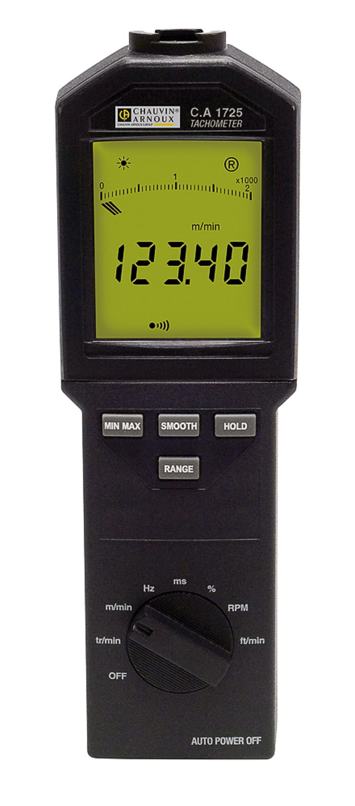 Chauvin Arnoux Tachometer Best Accuracy ±6 Counts - Non Contact LCD 100000rpm