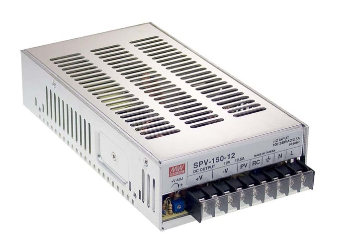MEAN WELL Switching Power Supply, SPV-150-24RS, 24V dc, 6.25A, 150W, 1 Output, 124 → 370 V dc, 88 → 264 V