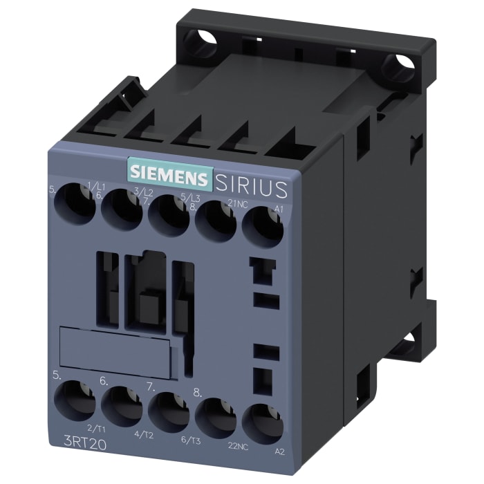 Contacteur Siemens série Size S00, 3RT2, 3 pôles , 3NO, 7 A, 24 V c.a., 3 kW