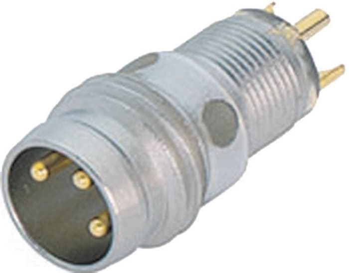 binder Circular Connector, 3 Contacts, Cable Mount, Socket, Male