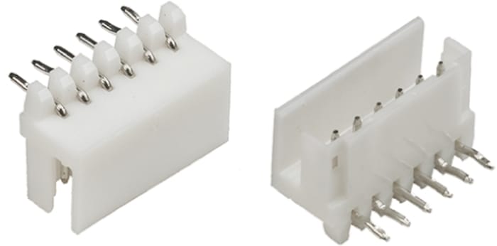 TE Connectivity AMP CT Series Right Angle Through Hole PCB Header, 6 Contact(s), 2 mm Pitch, 1 Row, Shrouded