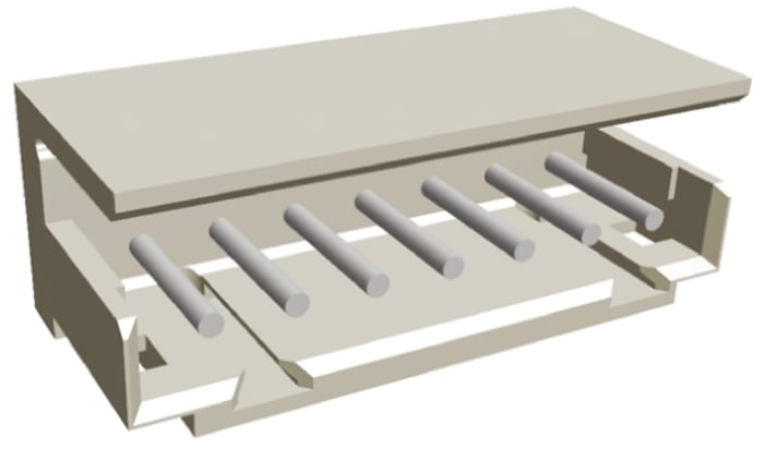 TE Connectivity AMP CT Series Right Angle Through Hole PCB Header, 7 Contact(s), 2.0mm Pitch, 1 Row(s), Shrouded