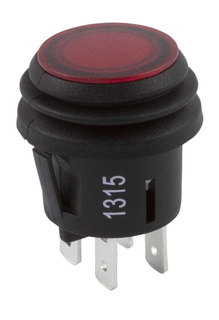 Buton / Buton Siviç / Buton Switch, 20,2mm, DPST, Korunan Açık/Kapalı, Aydınlatmalı, IP65