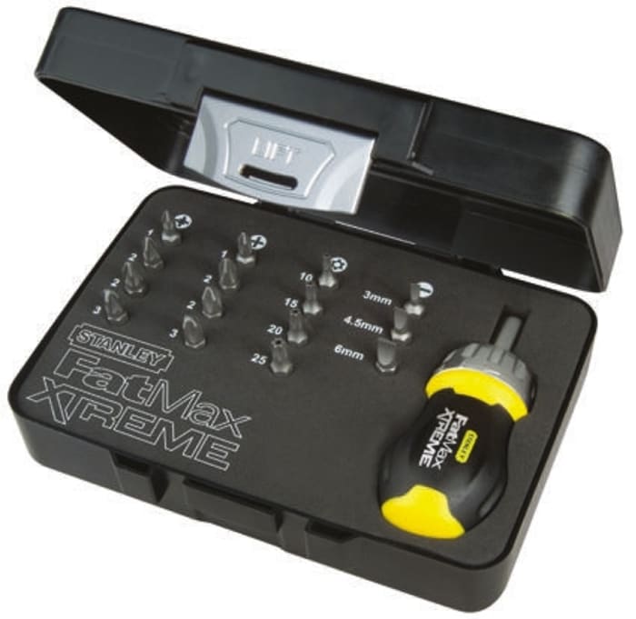 Jeu de tournevis Stanley Tools Jeu de tournevis standard, Fendu, Phillips, Pozidriv, Torx, 15 pièces