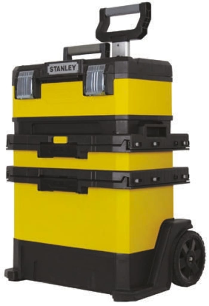 1-95-621 Stanley, Stanley Tools Rolling Workshop Plastic Tool Box, with 2  Wheels, 570 x 410 x 570mm, 706-4742