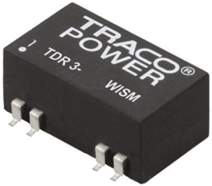 TRACOPOWER TDR 3WISM DC-DC Converter, ±15V dc/ ±100mA Output, 4.5 → 18 V dc Input, 3W, Surface Mount, +85°C Max