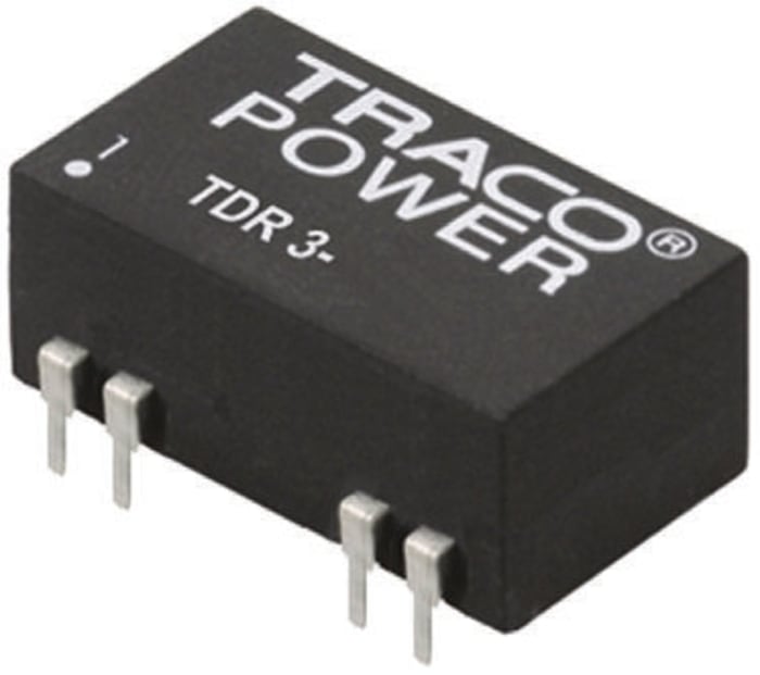 TRACOPOWER TDR 3 DC-DC Converter, ±15V dc/ ±100mA Output, 9 → 18 V dc Input, 3W, Through Hole, +85°C Max Temp