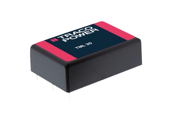 TRACOPOWER Switching Power Supply, TML 20212, ±12V dc, 833mA, 20W, Dual Output, 100 → 375 V dc, 90 → 264